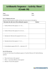 Math Worksheet Collection: Nth Term in a Sequence | Media4Math ...