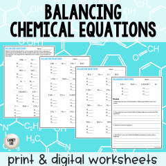 Balancing Chemical Equations Kit