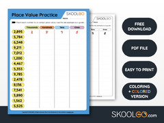 Place value chart Worksheet| Learn with ables - Worksheets ...