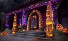 8.5 ft. Giant-Sized LED Jack-O-Lanterns Stack ( Accents Holiday 8 ft. Giantd LED Jack-O-Lantern Stack)