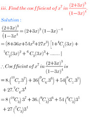 Binomial theorem solutions inter second year maths - MATHS GLOW