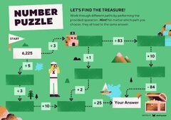 Number Puzzle Let's Find The Treasure