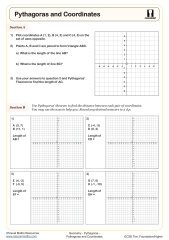 Pythagoras and Coordinates Worksheet | Year 9 and 10 Geometry ...