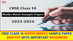 CBSE Class 10 Maths Sample Paper : CBSE Class 10 Maths (Basic ...