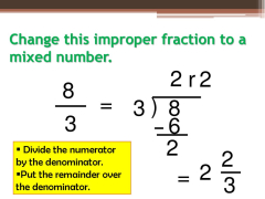 Mixed Numbers and Improper Fractions - ppt