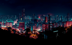Cityscape , Night, Buildings, City lights