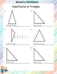 Types of triangles worksheets - Math Worksheets - MathsDiary