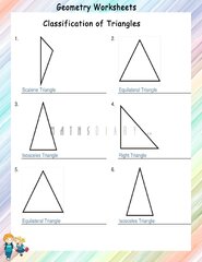 Types of triangles worksheets - Math Worksheets - MathsDiary