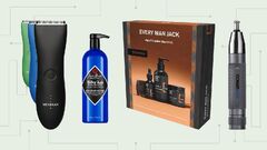 Every Man Jack Aged Bourbon Beard and Grooming Holiday Gift Set for Men, Naturally Derived (Every Man Jack Beard Kit Sandalwood)