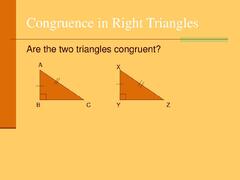 PPT - 4.6 Congruence in Right Triangles PowerPoint Presentation,