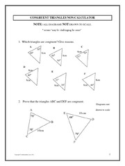 Worksheet - Congruent Triangles - Worksheets Library