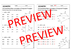 Congruent Triangles Worksheet 7.G.1 - Worksheets Library