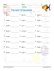 Ratio and Percentage Worksheet