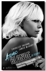 Custom Retro Atomic Blonde Atomic Blonde Charlize Theron Stickers Black And White #0717#