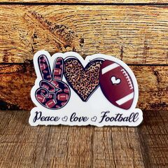 Peace, Love Football Decal Sticker | America | Sports | Football ...