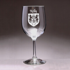 Irish Rose Gifts Mahan Irish Coat of Arms Wine Glasses (Kelly Irish Coat of Arms Wine Glass)