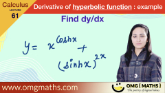 Derivatives of Hyperbolic and inverse hyperbolic functions | OMG { Maths }