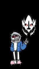 Dusttale sans and gaster blaster by chichi3002 on