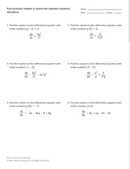 KS5/Core 4/C4: First Order Differential Equations | Teaching