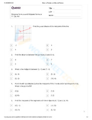 Grade 11 Midpoint and Distance Formula Worksheets 2024