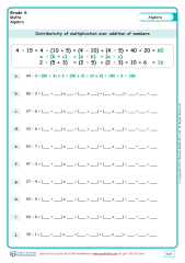 Distributive Property Of Multiplication Worksheet | Multiplication