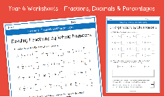 Year 6 | Dividing Fractions by Whole Numbers Worksheets | KS2 ...