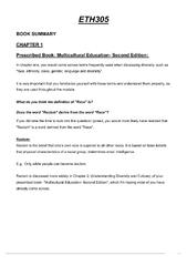 Multicultural Education Course Notes | ETH305 - Multicultural ...