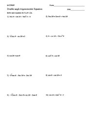 Evaluate trig equations using the double angle formula.