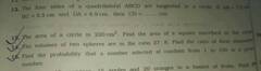 12. The four sides of a quadrilateral ABCD are tangential to a ...