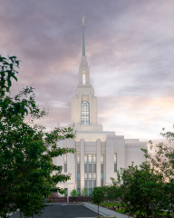 Red Cliffs Temple Serenity by Evan Lurker (Oquirrh Mountain Temple)