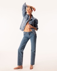 Women's Abrand 99 Low Straight Katie OG Jeans (Elsa Hosk)