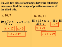 7-4 Triangle Inequality Theorem - ppt