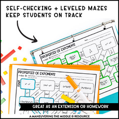 Exponents and Polynomials Activity Bundle Algebra 1 - Maneuvering ...