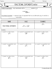 Exponent Rules Notes and Worksheets - Lindsay Bowden - Worksheets Library