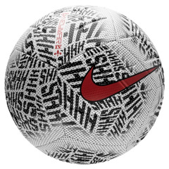 White Nike Neymar Strike Soccer Ball (Nike Football Strike NJR Silêncio - Challenge Red/Black/White)