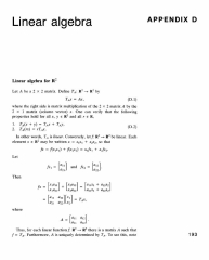 Linear algebra (Appendix D) - Euclidean and Non-Euclidean Geometry