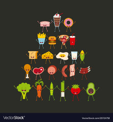 Food character design Royalty Vector