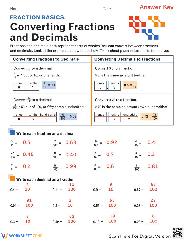 Fractions And Decimals Worksheet Collection For Teaching & Learning