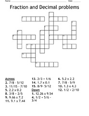 Fractions, Decimals & Percentages Worksheet - WordMint