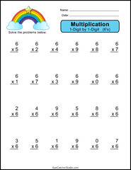 Multiplication Sheets For Grade 1