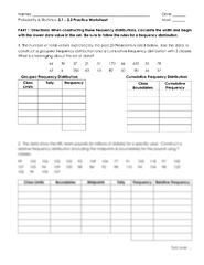 SOLUTION: Frequency distribution practice worksheet - Studypool ...