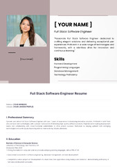 Software Engineer Resume Templates - Edit Online & ...