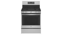 GE Profile 30" Stainless Steelstanding Gas Range (GE Profile Smart 30"-Standing Self Clean Gas Finger Resistant Range with No Preheat Air Fry PGB935YPFS)