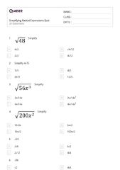 KutaSoftware: Geometry- Simplifying Square Roots Part 1 ...