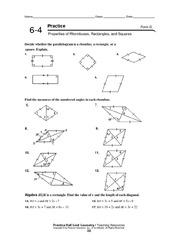 50+ properties of rhombuses worksheets for 10th Class on Quizizz ...