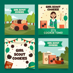 Girl Scout Cookie Vector, Icons, and Graphics for