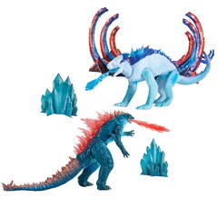 Playmates Toys Godzilla x Kong The New Empire Monsterverse Godzilla vs Shimo Action Figure 2-Pack (Godzilla vs. Kong)