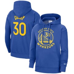 Men's Nike Stephen Curry Royal Golden State Warriors Essential Name & Number Pullover Hoodie (Stephen Curry)