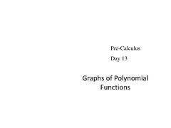 PPT - Graphs of Polynomial Functions PowerPoint Presentation, ...