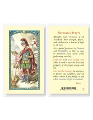 St Florian Fireman Prayer Laminated Catholic Prayer Card. Inc. of 25